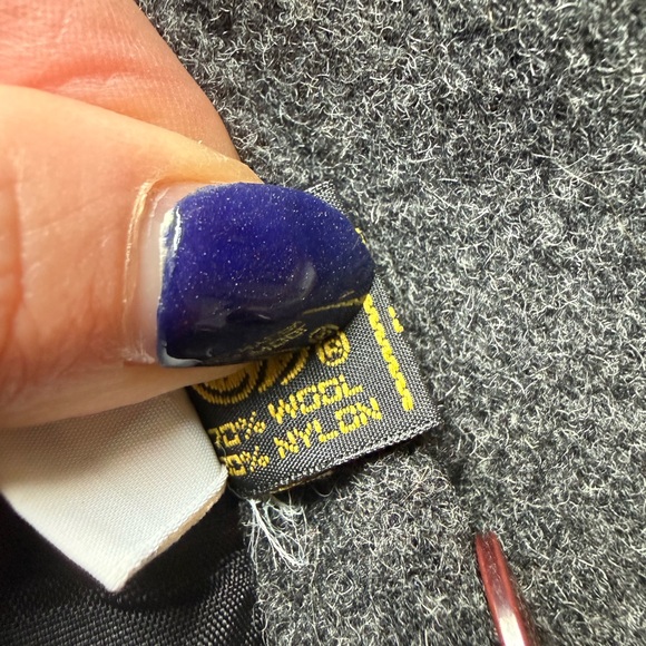 Rothschild | Vintage Gray Girl’s Wool Dress Coat Black Bow Button Up | size 4 - Picture 10 of 12